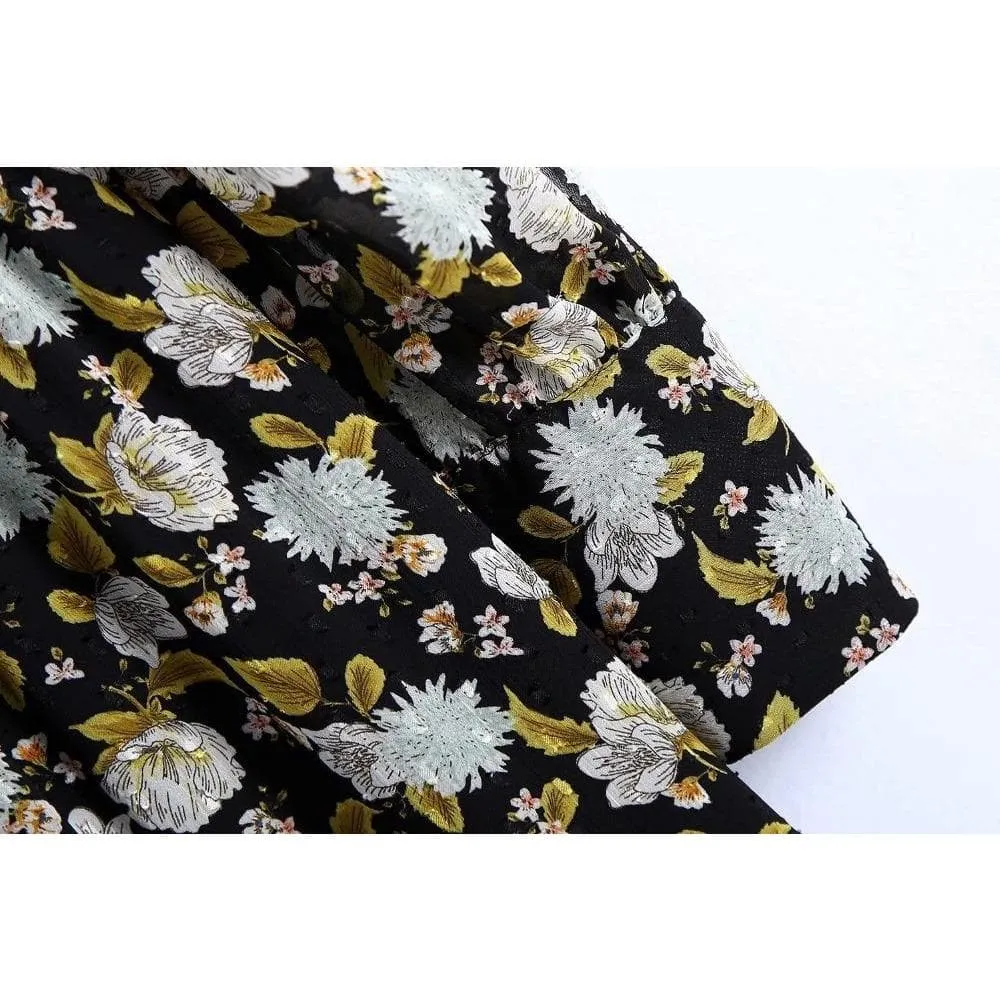 FLORAL VINTAGE CHIFFON DRESS
