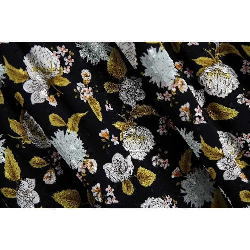 FLORAL VINTAGE CHIFFON DRESS