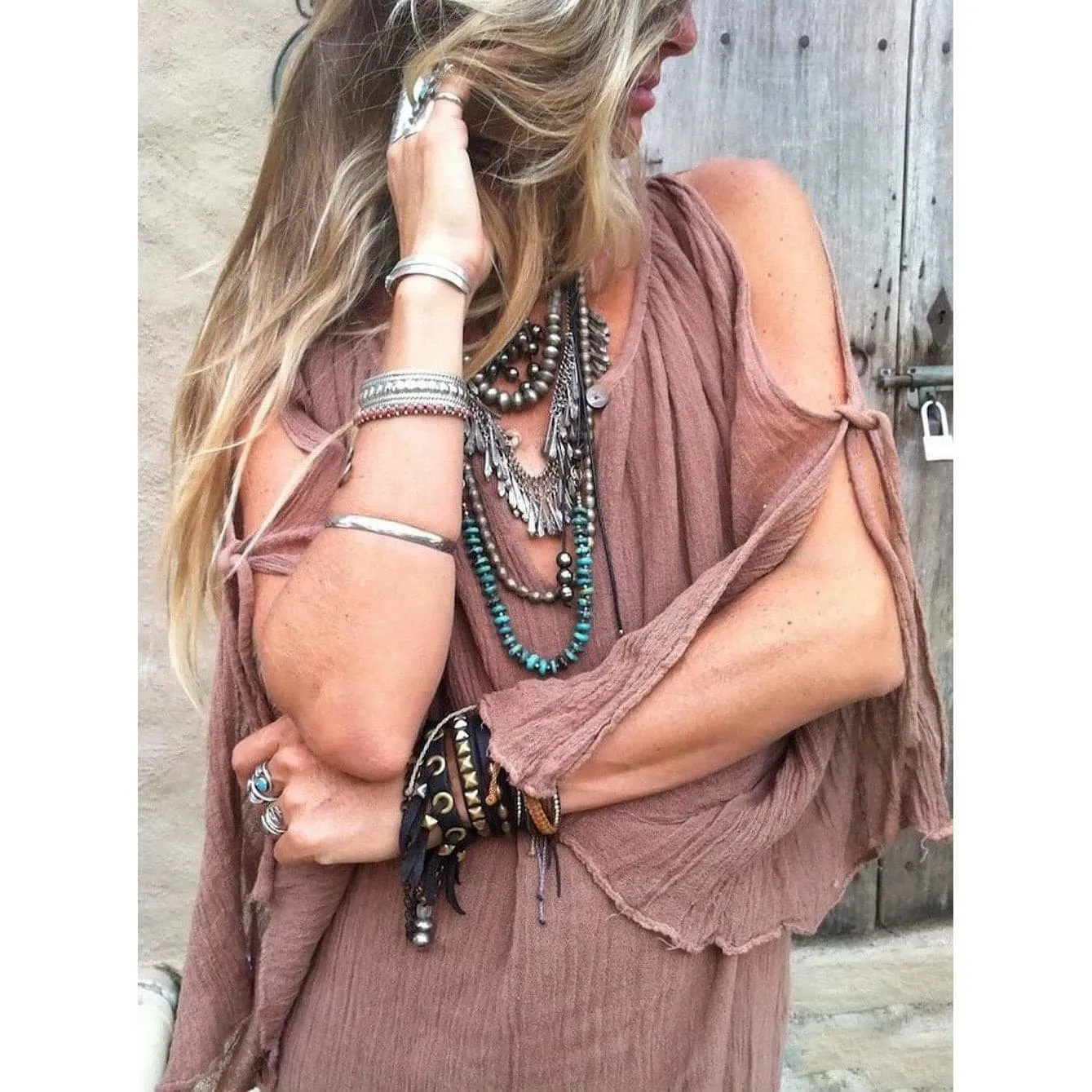 FOLD MAXI LONG DRESS