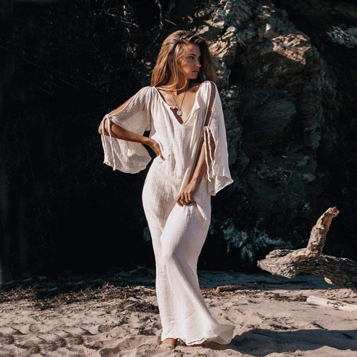 FOLD MAXI LONG DRESS