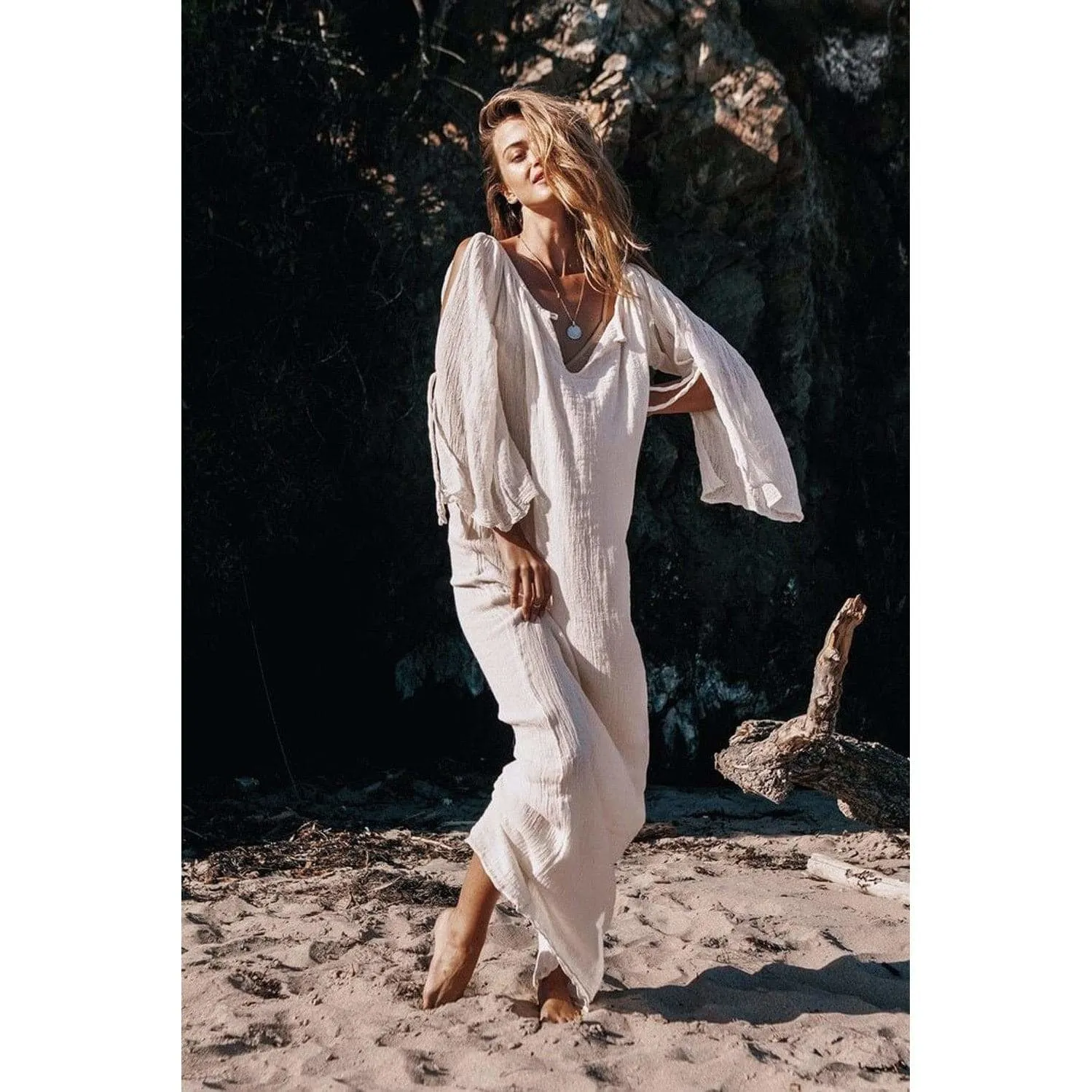 FOLD MAXI LONG DRESS