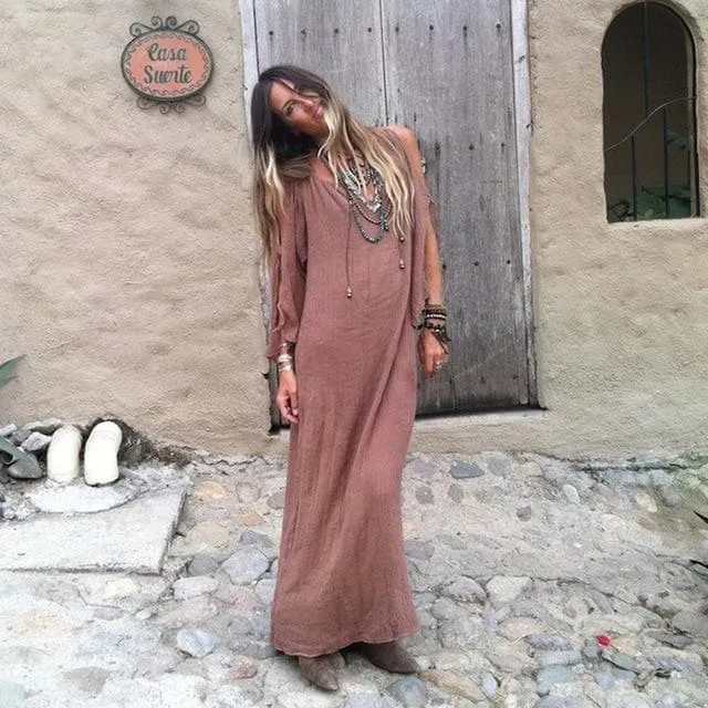 FOLD MAXI LONG DRESS