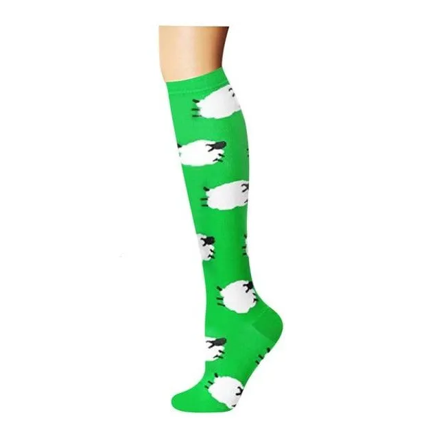 Funny Pattern Compression Socks