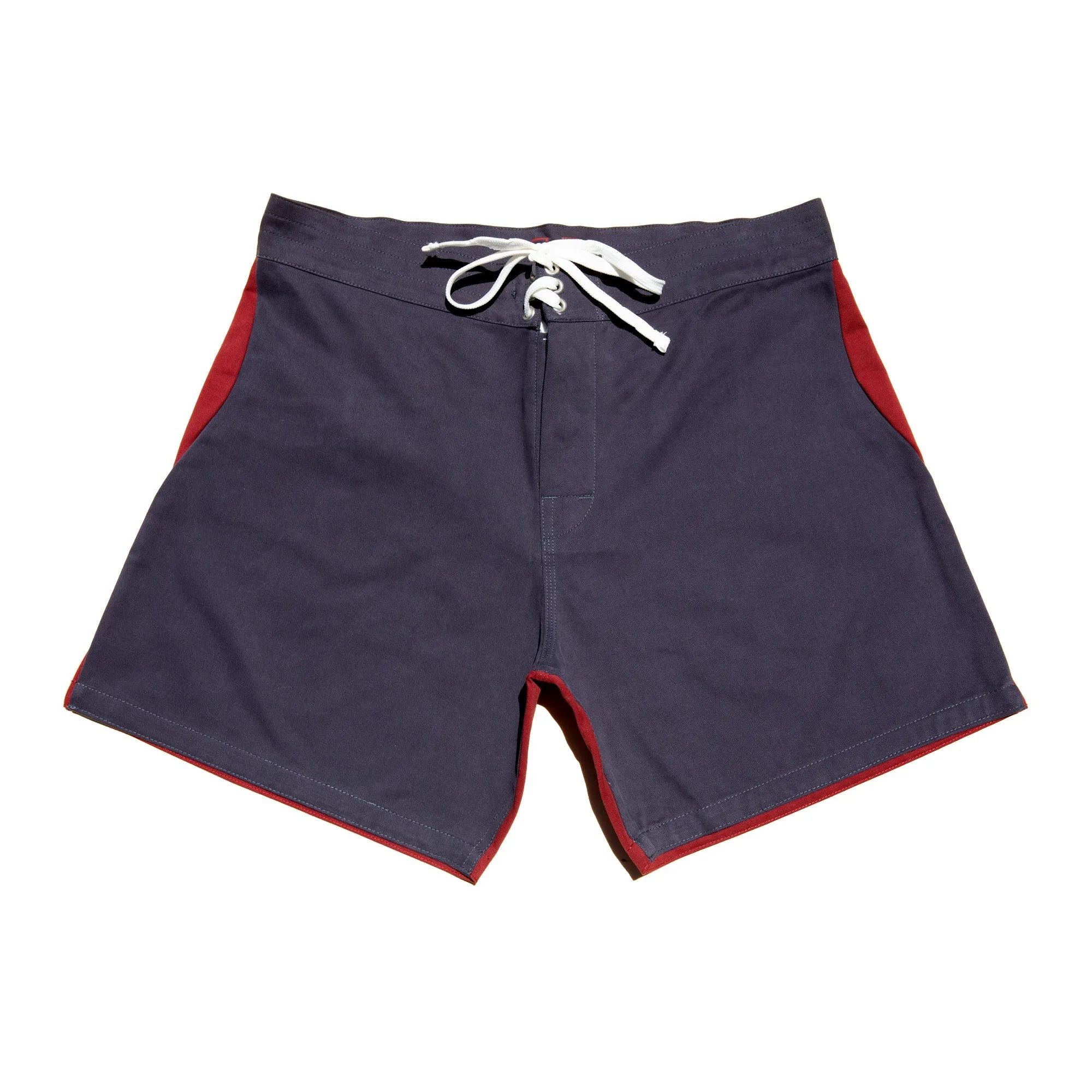 Gato Heroi Surf Shorts in Slate/Blood