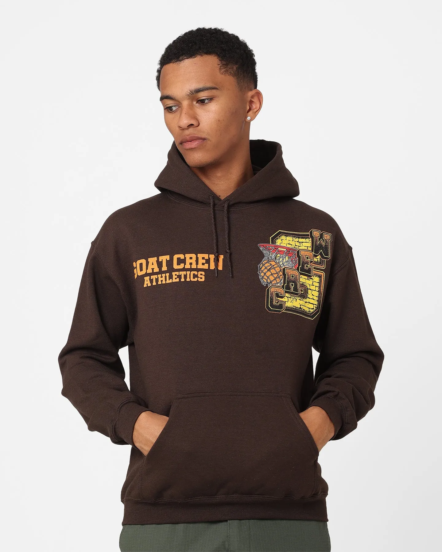 Goat Crew G.Crew Athletics Hoodie Brown