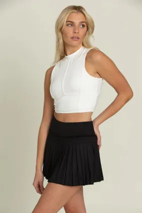 Gold Hinge 15" Pleated Tennis Skirt: Neutrals