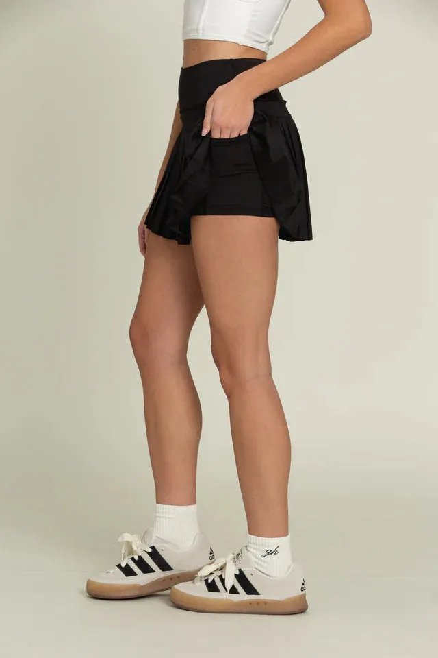 Gold Hinge 15" Pleated Tennis Skirt: Neutrals