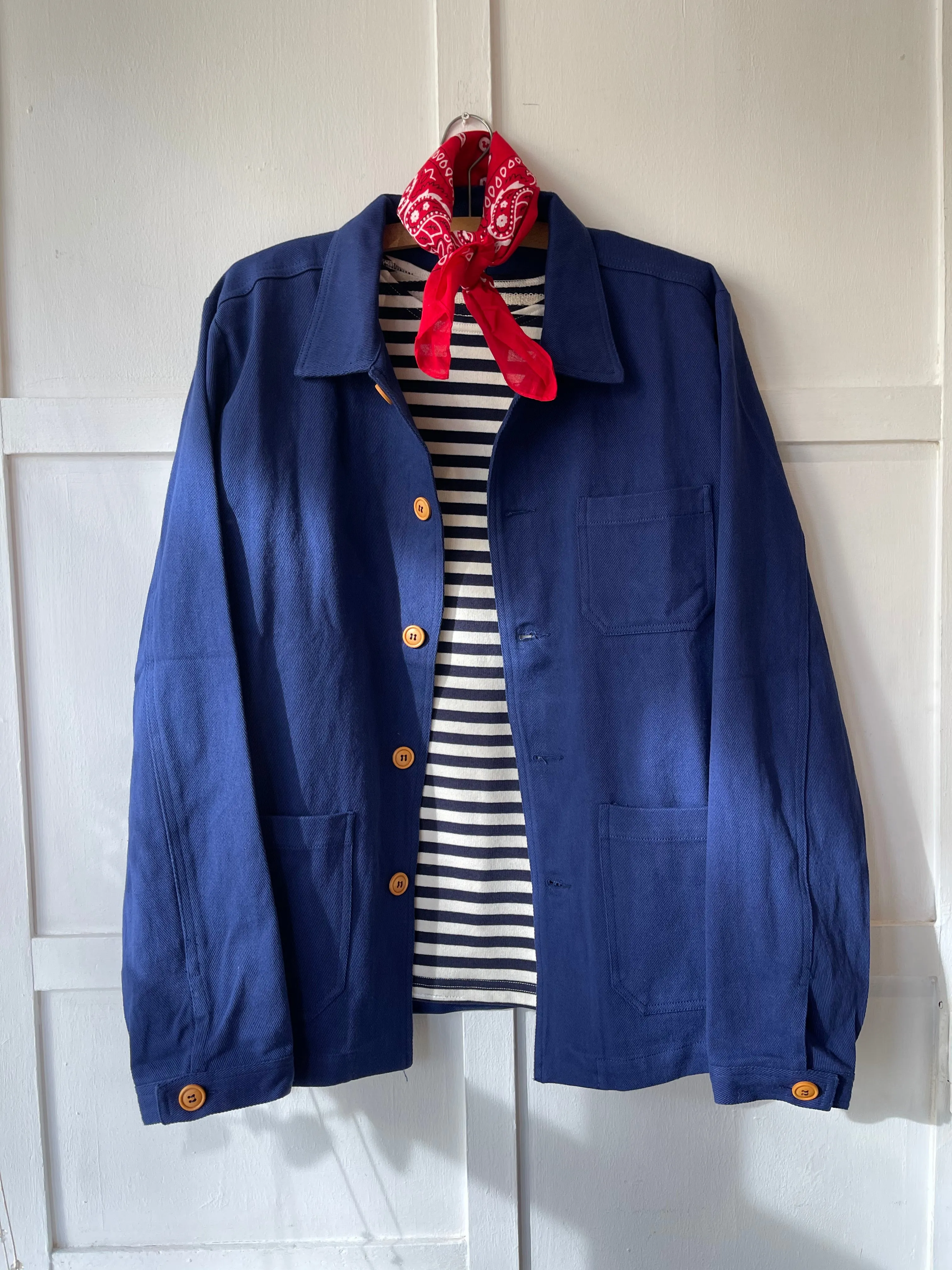 Heavy Cotton Stripe Breton Top Sweatshirt