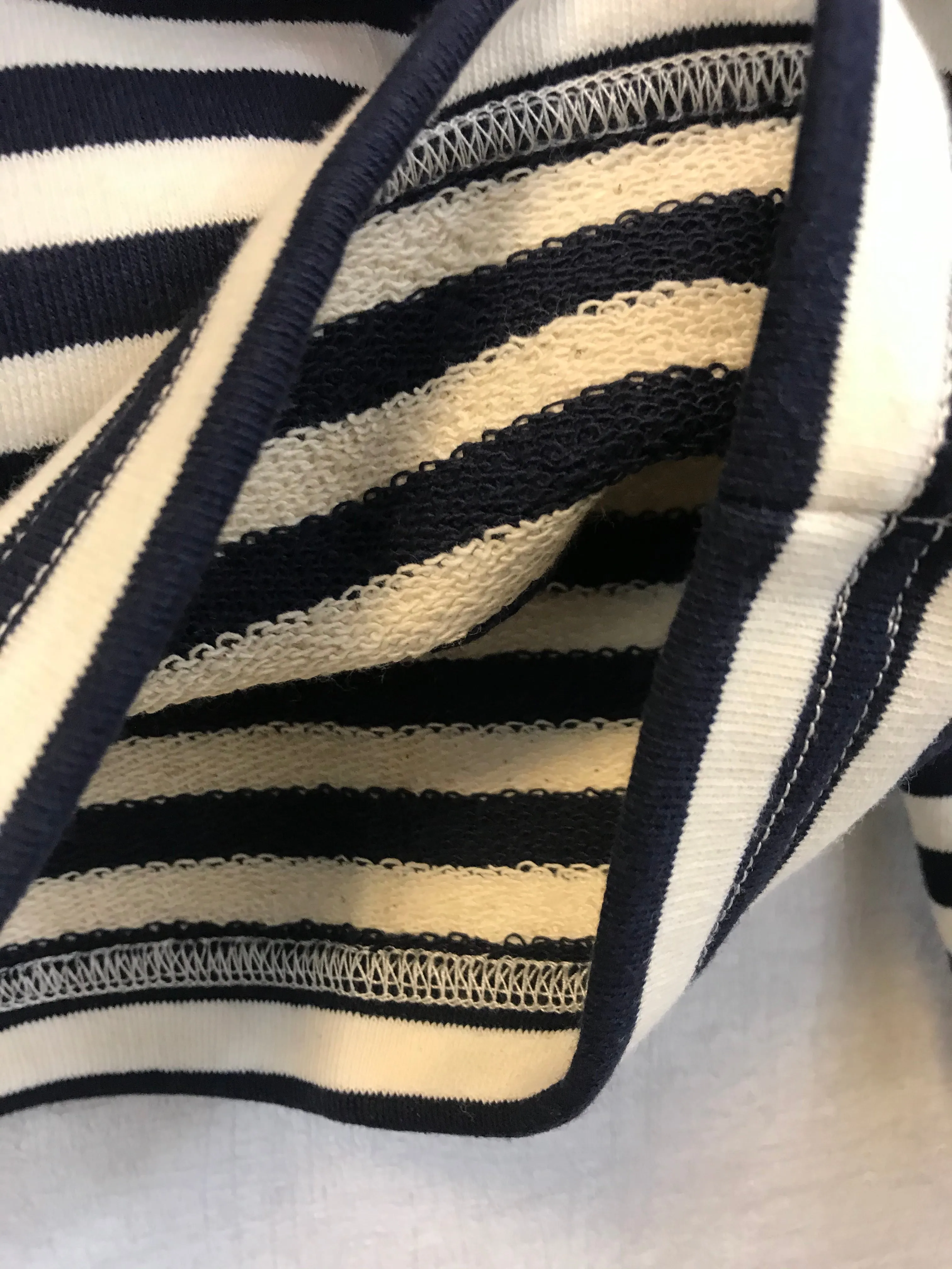Heavy Cotton Stripe Breton Top Sweatshirt