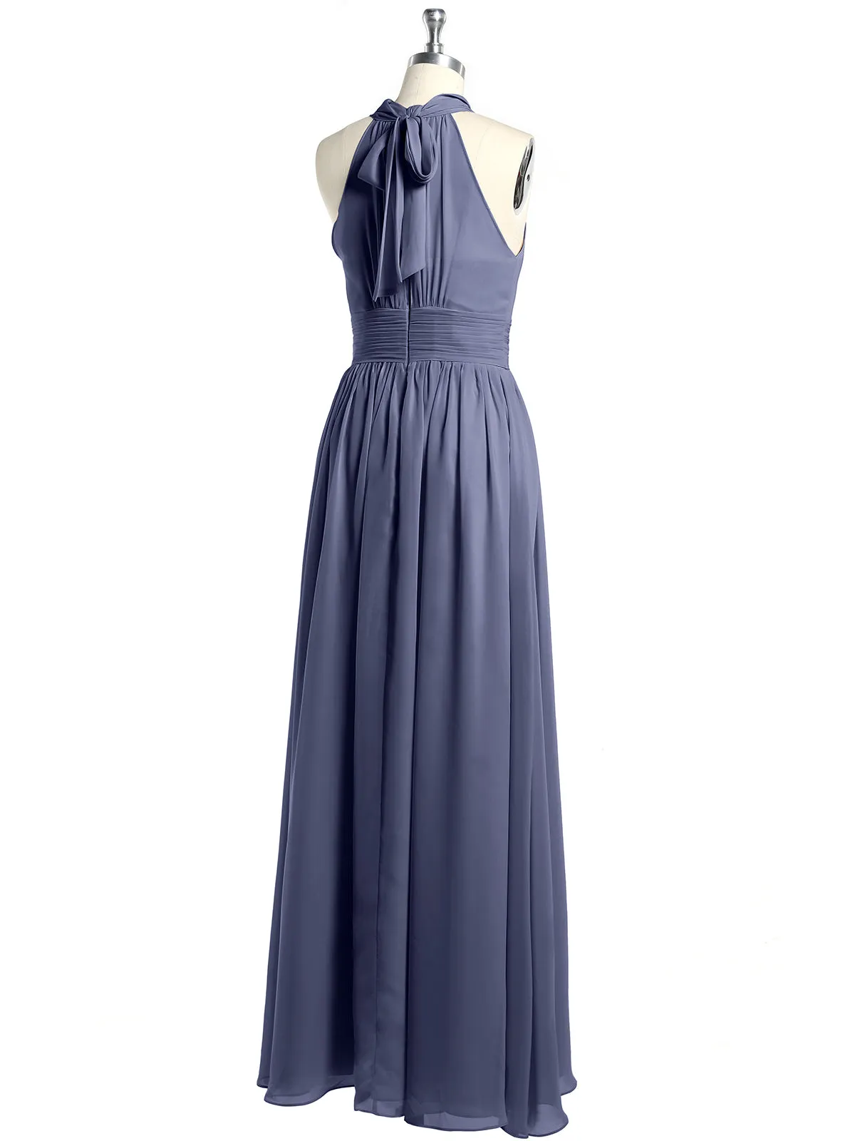 High Neck Full Length Dresses with Slit Stormy Plus Size