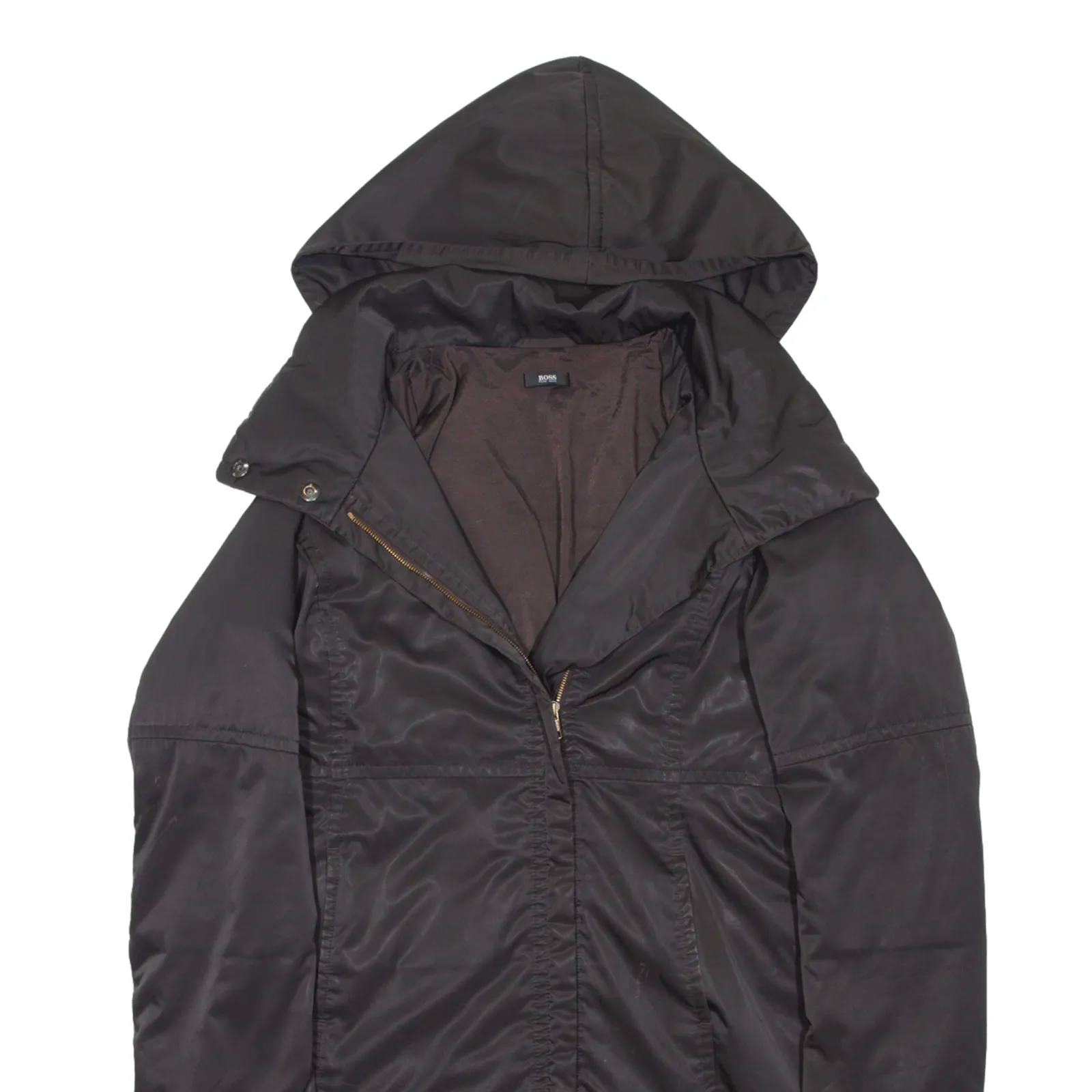 HUGO BOSS Down Insulated Parka Coat Brown Womens M