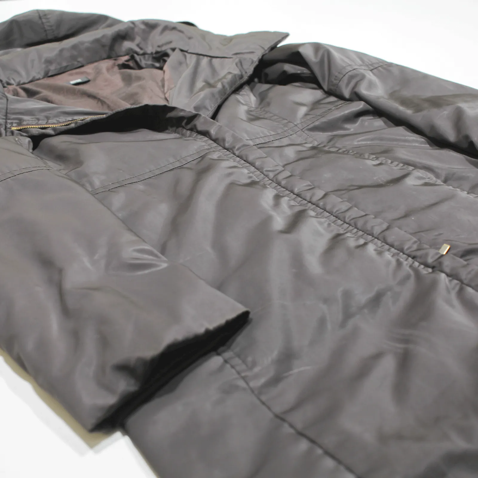 HUGO BOSS Down Insulated Parka Coat Brown Womens M