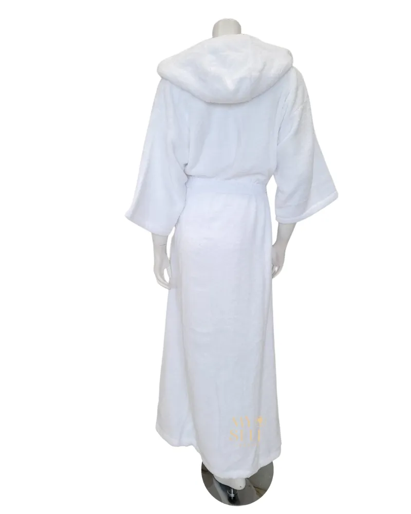 Iora Lingerie 100% Cotton Hooded Terry Bath Robe