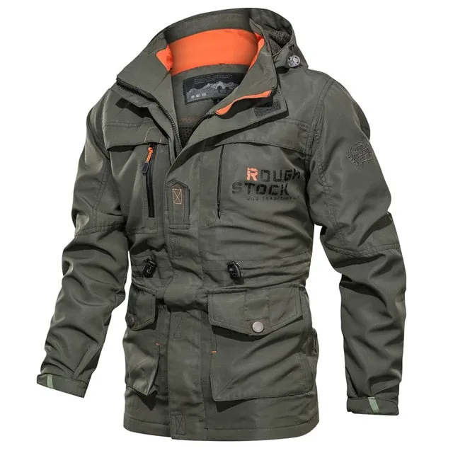 Jacket Men 2021 Spring Autumn Multi-pocket Military tactical Jackets Windbreaker Mens Coat Outdoor Stormwear