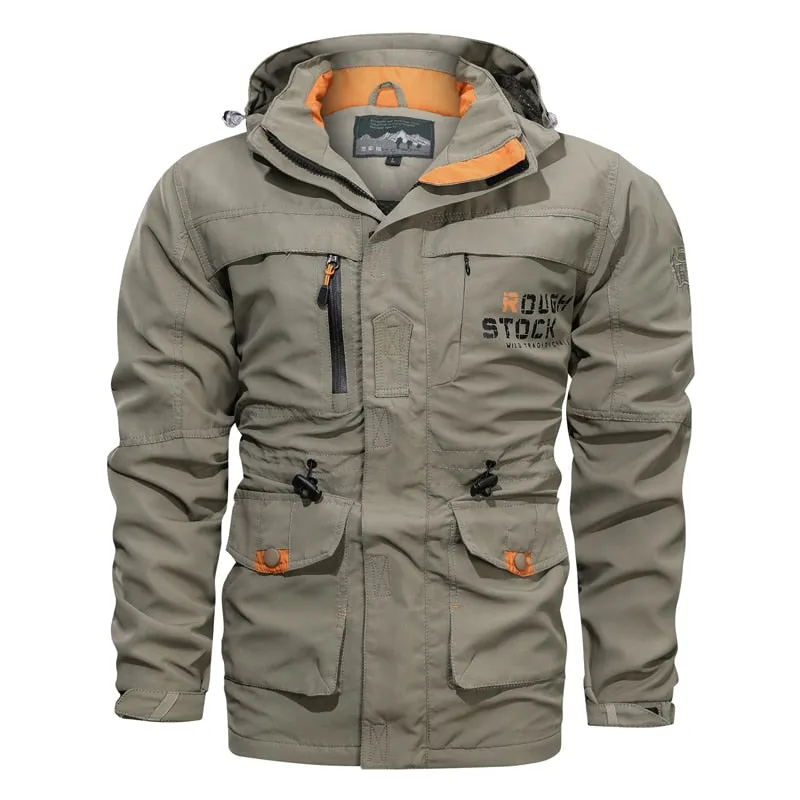 Jacket Men 2021 Spring Autumn Multi-pocket Military tactical Jackets Windbreaker Mens Coat Outdoor Stormwear