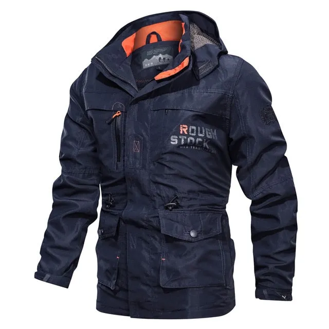 Jacket Men 2021 Spring Autumn Multi-pocket Military tactical Jackets Windbreaker Mens Coat Outdoor Stormwear