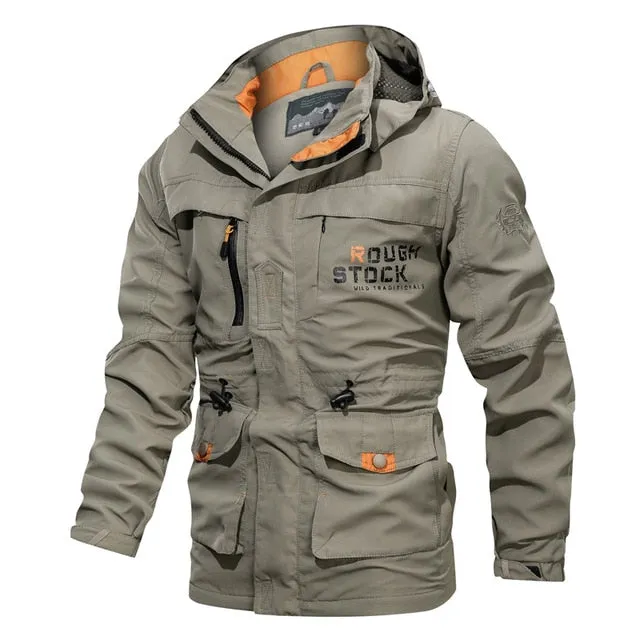 Jacket Men 2021 Spring Autumn Multi-pocket Military tactical Jackets Windbreaker Mens Coat Outdoor Stormwear