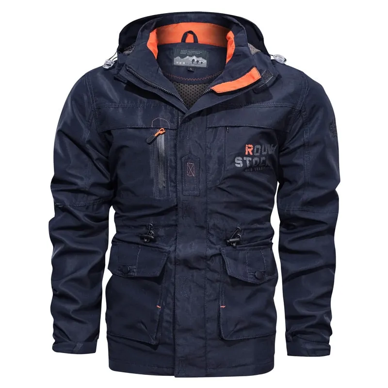 Jacket Men 2021 Spring Autumn Multi-pocket Military tactical Jackets Windbreaker Mens Coat Outdoor Stormwear