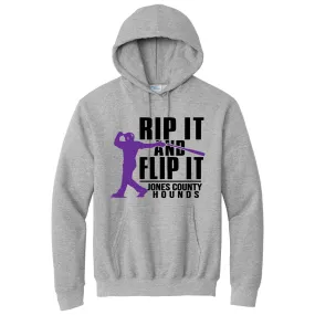 Jones County - Baseball - Rip It and Flip It - Athletic Heather Grey (Tee/Hoodie/Sweatshirt)
