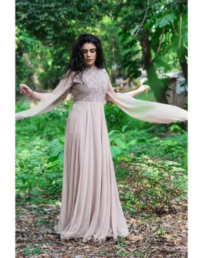 KAIRA's Rent Elongated Sleeves Full Length Gown