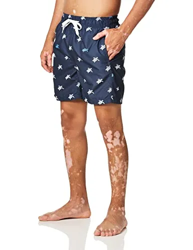 Kanu Surf Men's Havana Swim Trunks (Regular & Extended Sizes), Terrapin Navy/White, Small