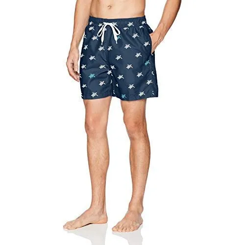 Kanu Surf Men's Havana Swim Trunks (Regular & Extended Sizes), Terrapin Navy/White, Small