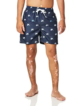 Kanu Surf Men's Havana Swim Trunks (Regular & Extended Sizes), Terrapin Navy/White, Small