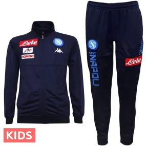 Kids - SSC Napoli Navy Training Soccer Tracksuit 2017/18 - Kappa
