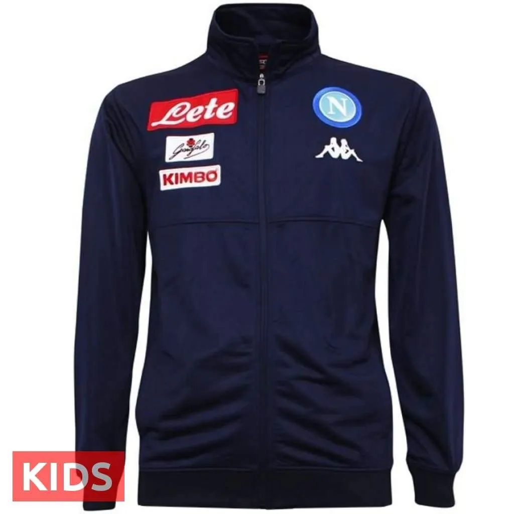 Kids - SSC Napoli Navy Training Soccer Tracksuit 2017/18 - Kappa