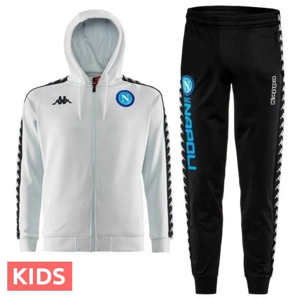Kids - SSC Napoli UCL hooded presentation soccer tracksuit 2018/19 - Kappa