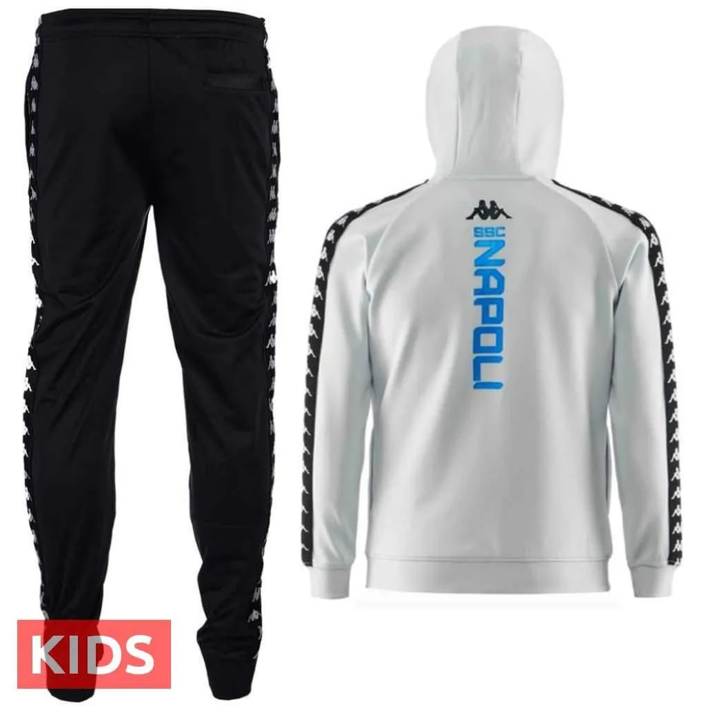 Kids - SSC Napoli UCL hooded presentation soccer tracksuit 2018/19 - Kappa