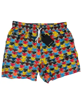 Kiton Swim Shorts L Geometric Design - Luxury Men Swimwear