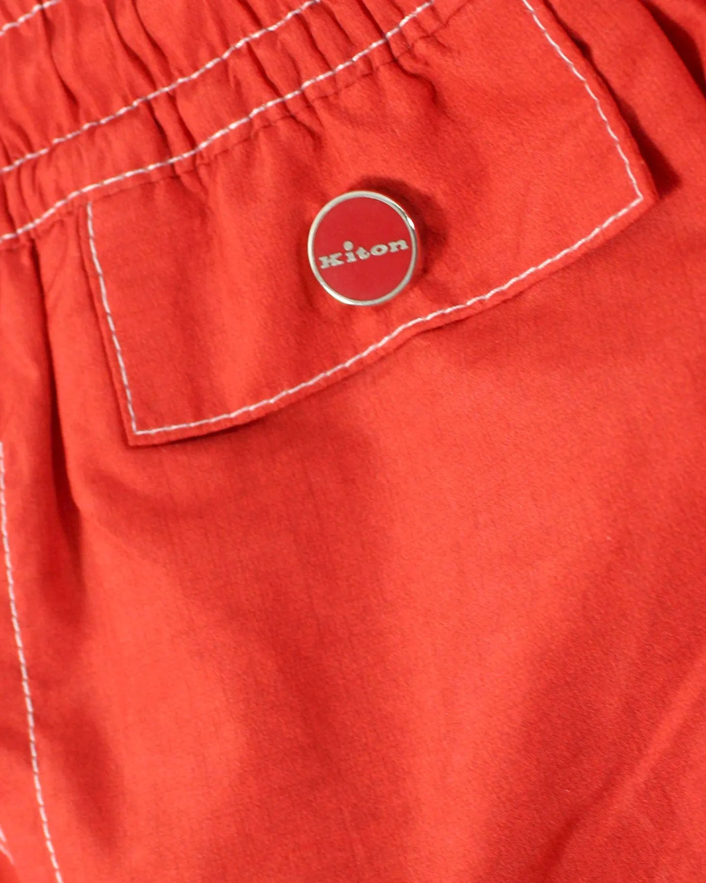 Kiton Swim Shorts L Red Solid - Men Swimwear SALE