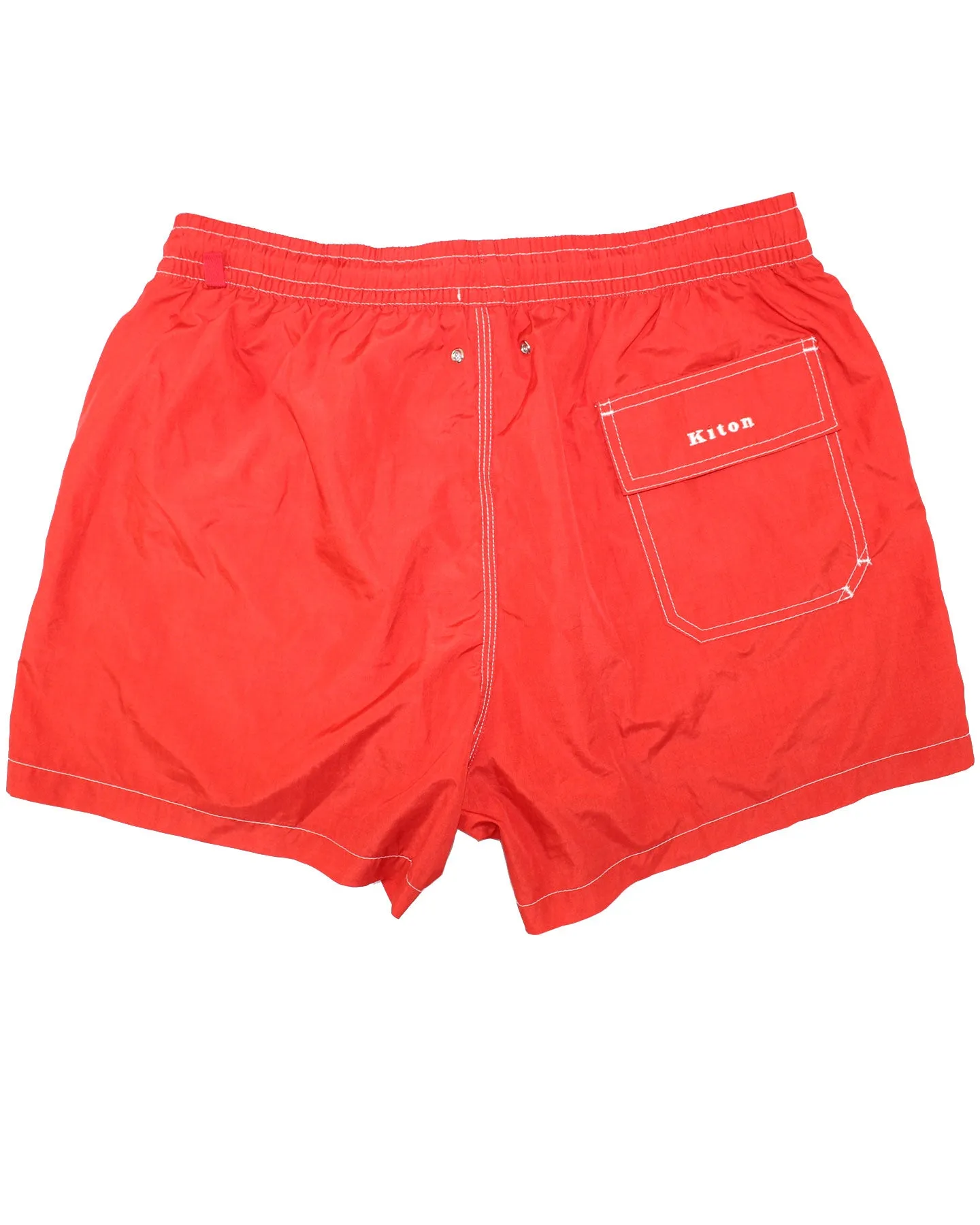Kiton Swim Shorts L Red Solid - Men Swimwear SALE