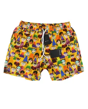 Kiton Swim Shorts M Orange Novelty - Men Swimwear SALE