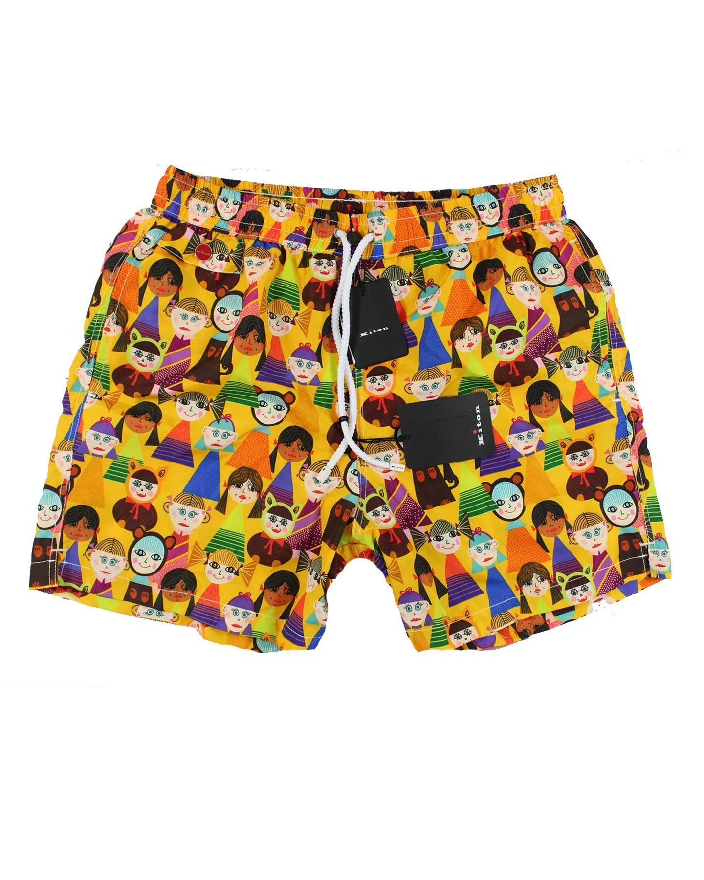 Kiton Swim Shorts M Orange Novelty - Men Swimwear SALE