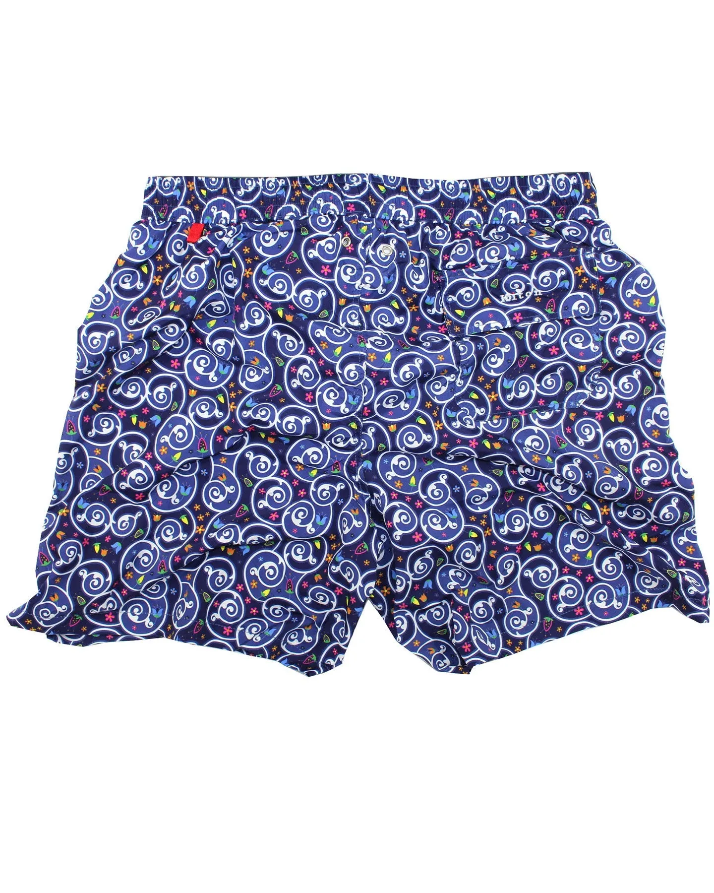 Kiton Swimwear Men Swim Shorts L Dark Blue Swirl SALE