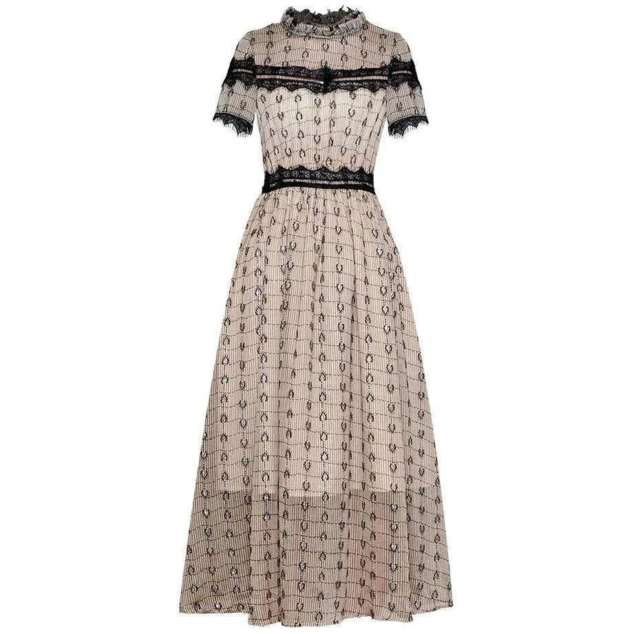 Lace Stripe Dress