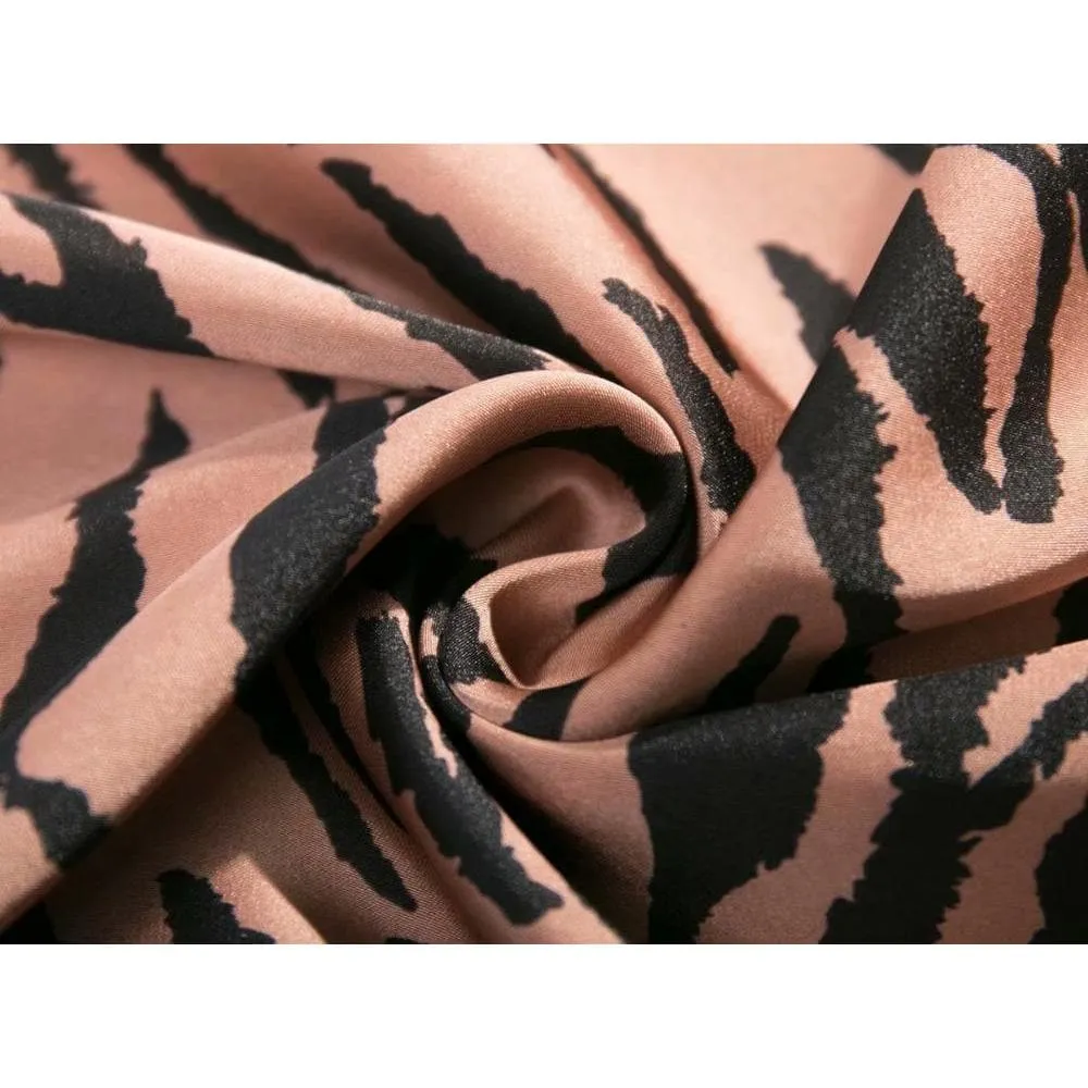 LEOPARD V-NECK MIDI DRESS