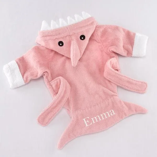 Let the Fin Begin Pink Shark Robe (0-9m)