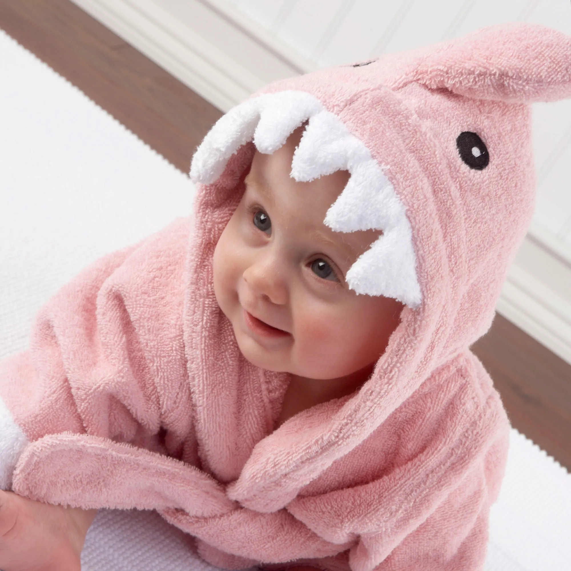 Let the Fin Begin Pink Shark Robe (0-9m)