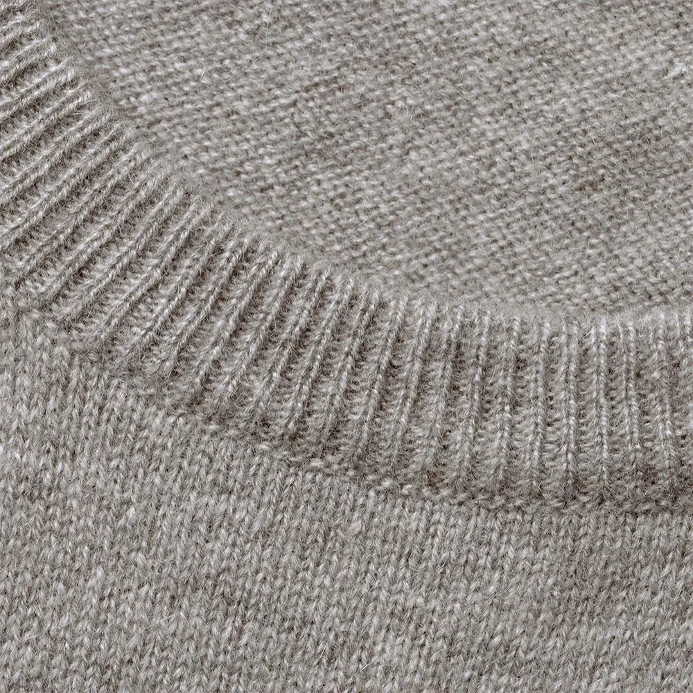 Light Brown Cashmere Crew Neck Jumper