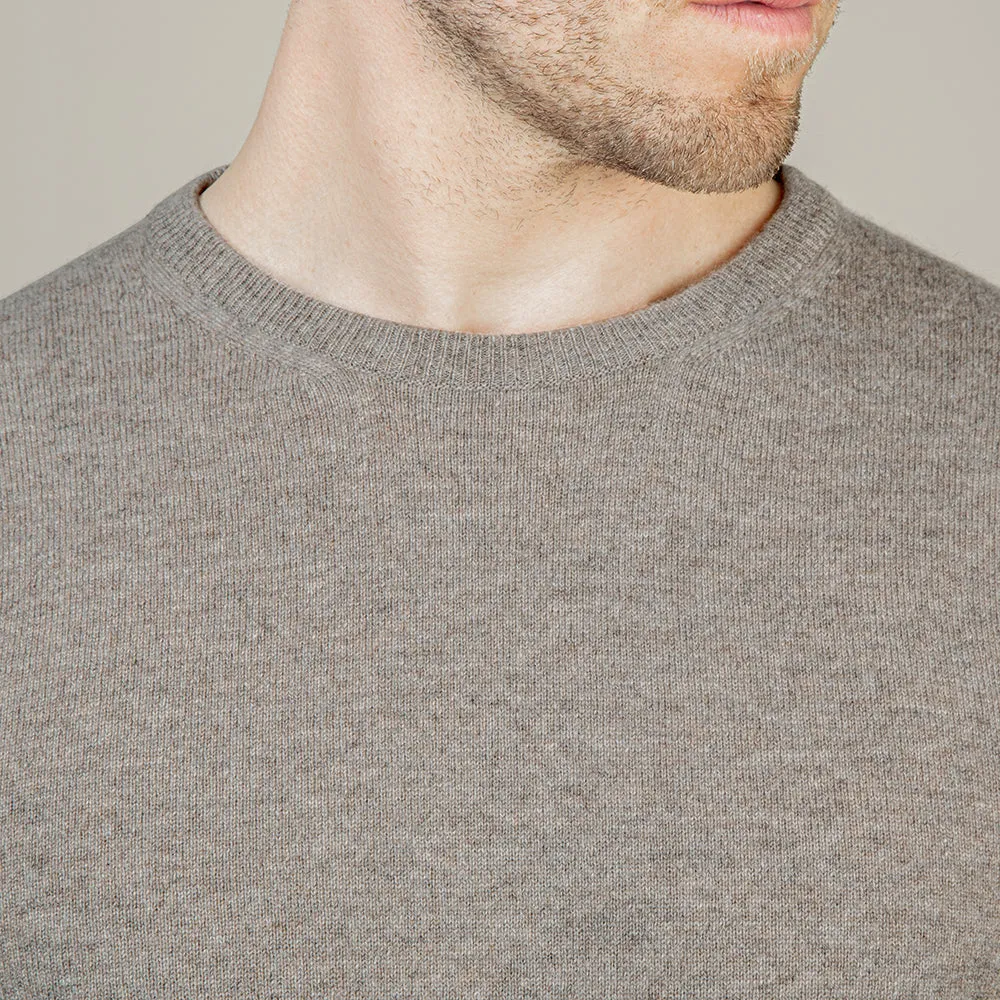 Light Brown Cashmere Crew Neck Jumper