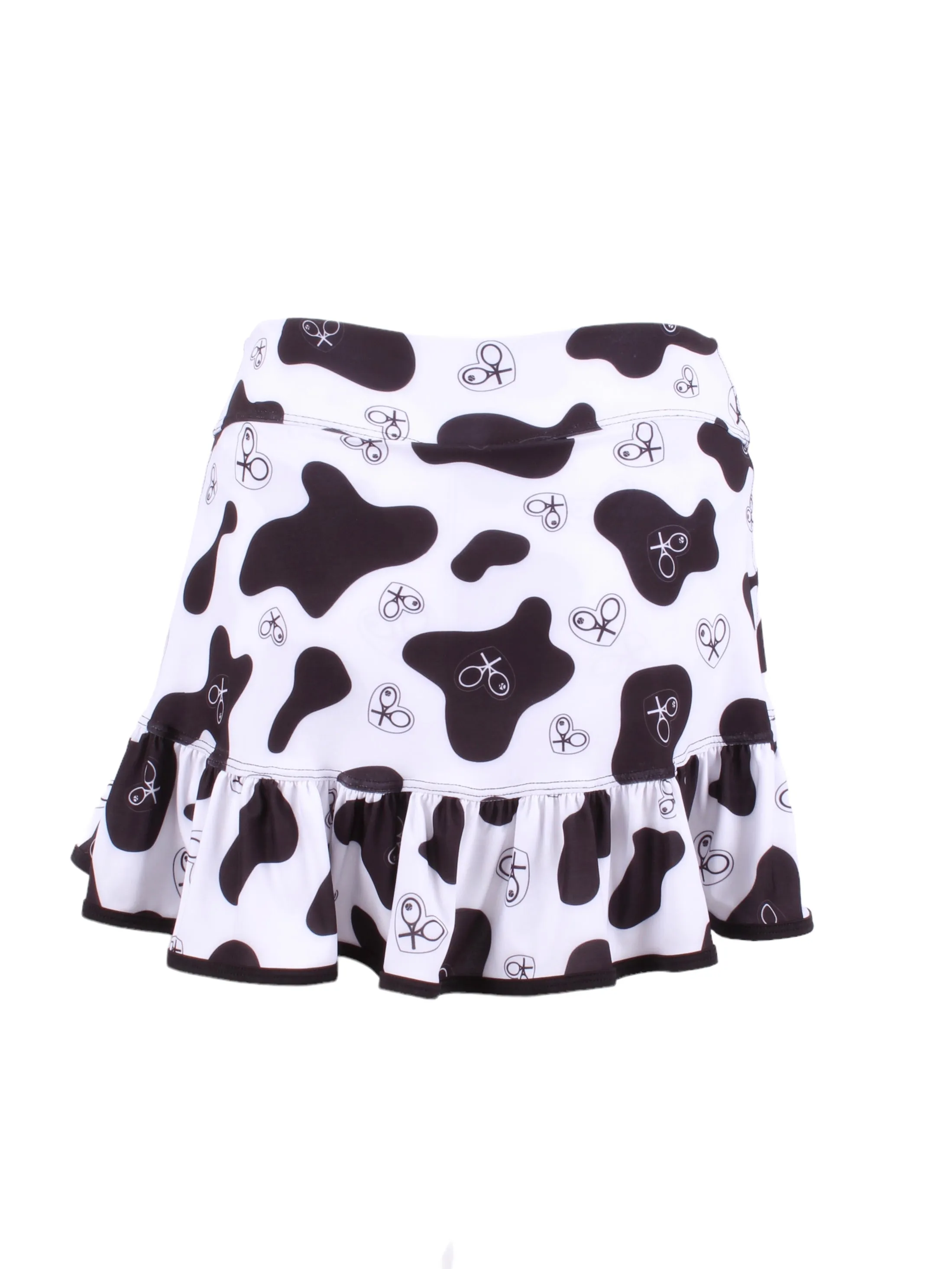 Limited Ruffle Skirt Cow Print