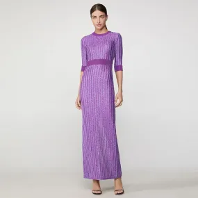 LONG SLEEVE STRIPED MAXI DRESS