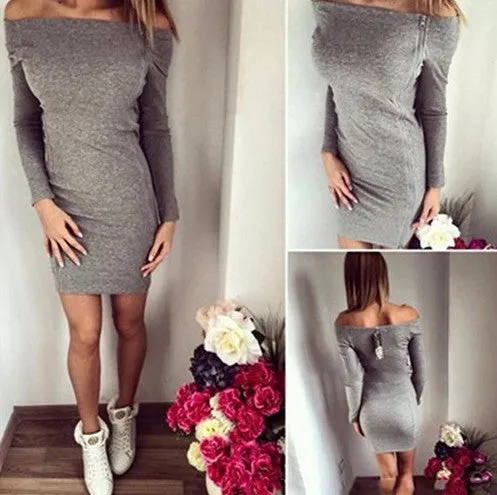 Long Sleeved Sheath Dress