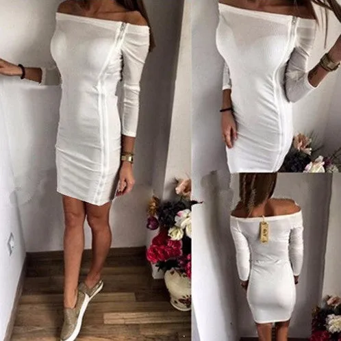Long Sleeved Sheath Dress