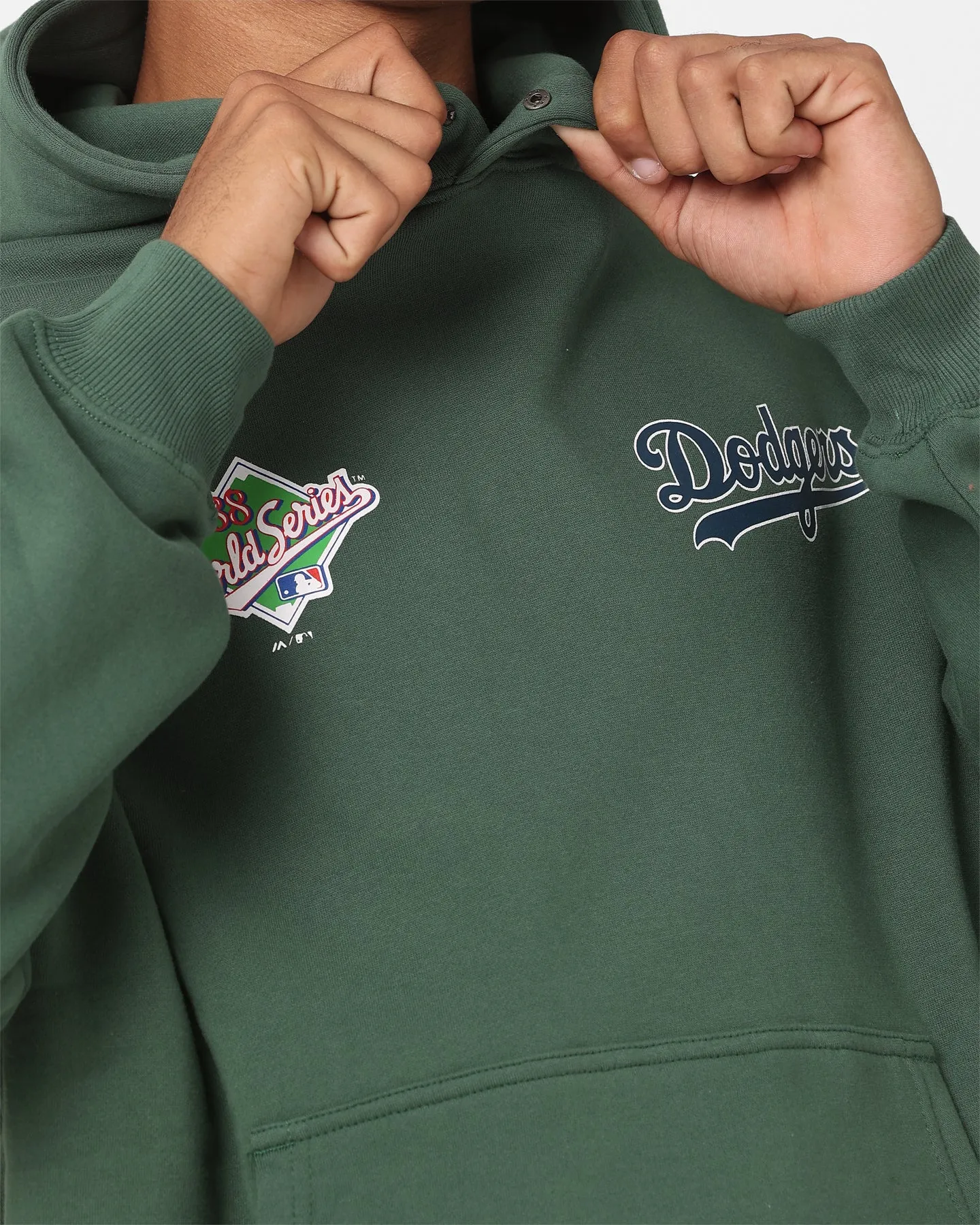Majestic Athletic Los Angeles Dodgers Vintage Athletic Pop Nick Hoodie Dark Cedar
