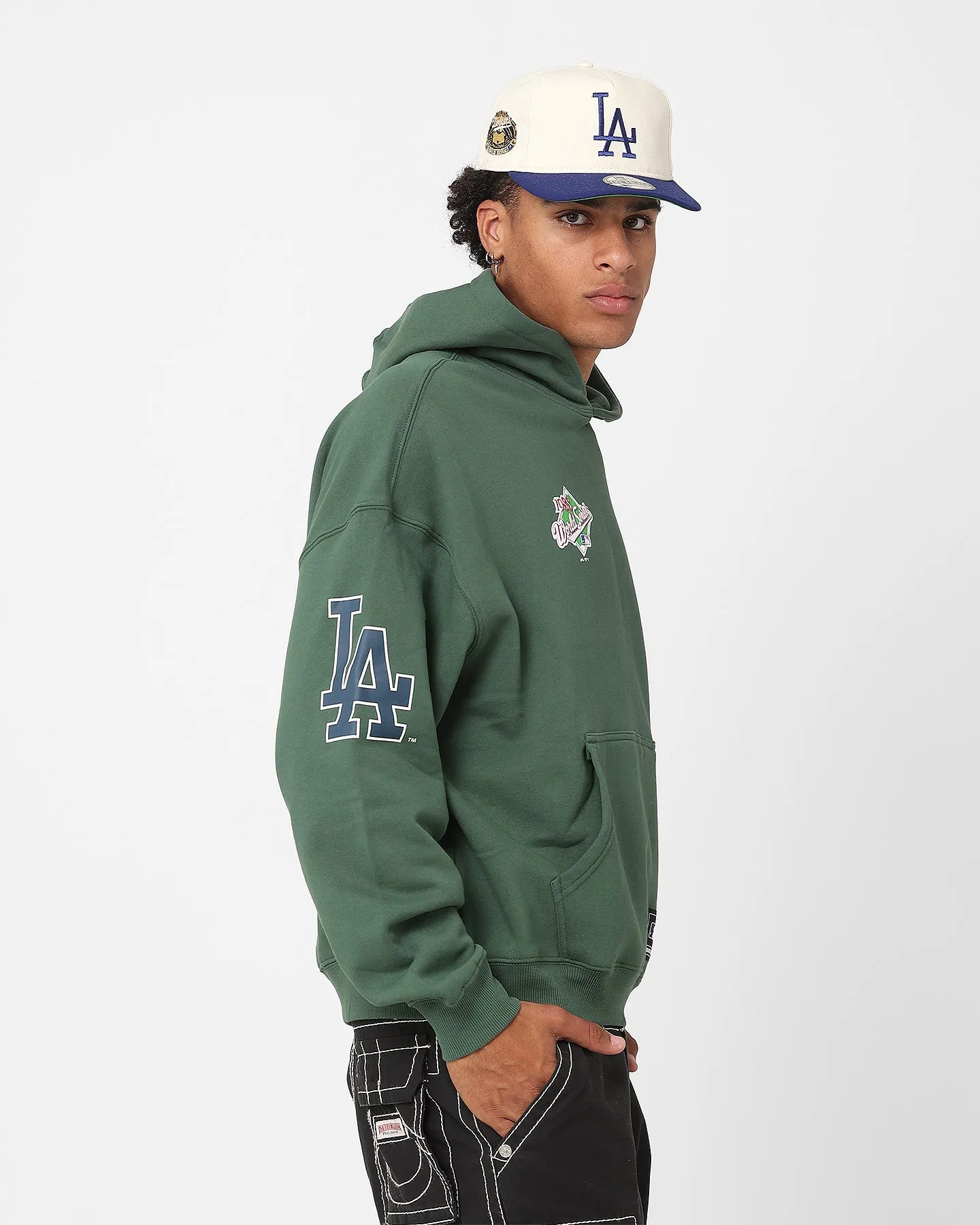 Majestic Athletic Los Angeles Dodgers Vintage Athletic Pop Nick Hoodie Dark Cedar
