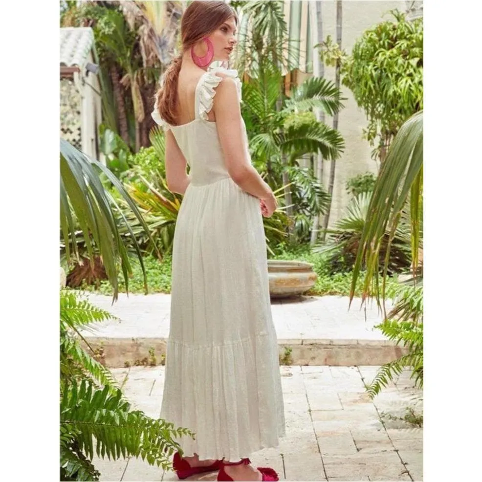 Maxi Dress Ruffle Sleeve Straps